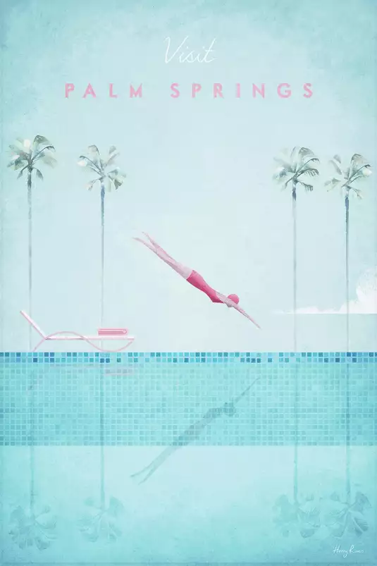 Palm Springs vintage - affiche monde