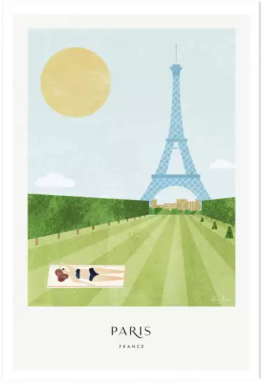 La tour Eiffel vintage - affiche retro vintage
