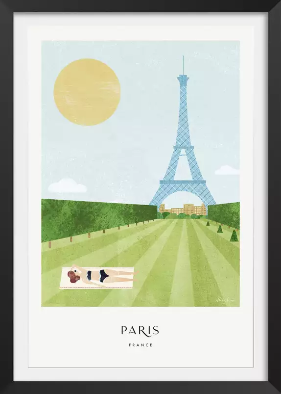 La tour Eiffel vintage - affiche retro vintage