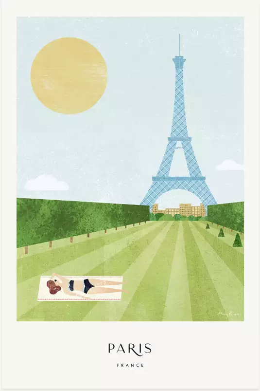 La tour Eiffel vintage - affiche retro vintage