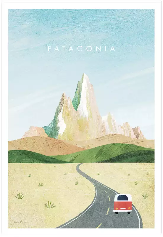 Patagonie vintage - affiche monde