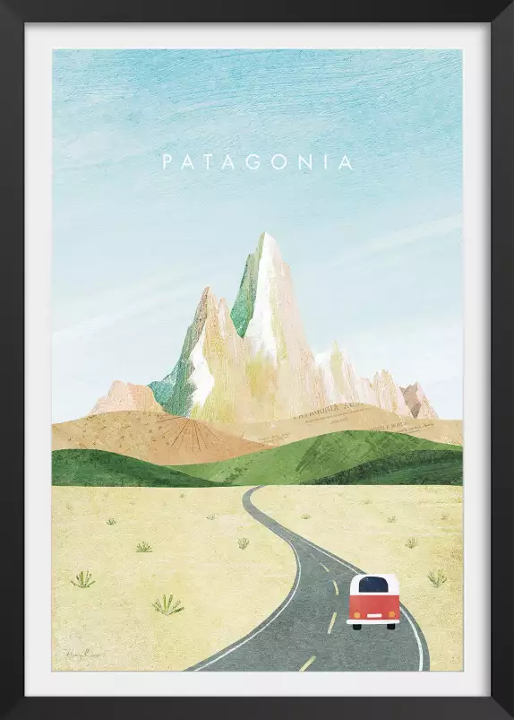 Patagonie vintage - affiche monde