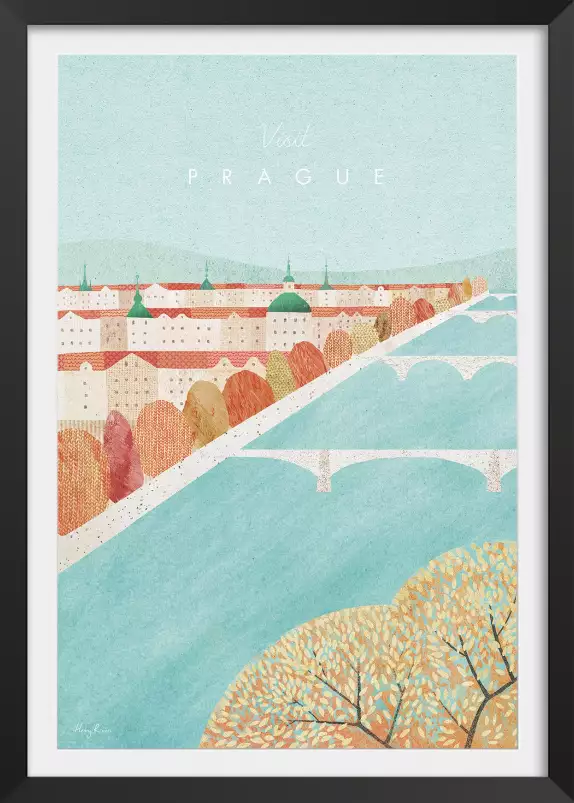 Prague vintage - affiche ville