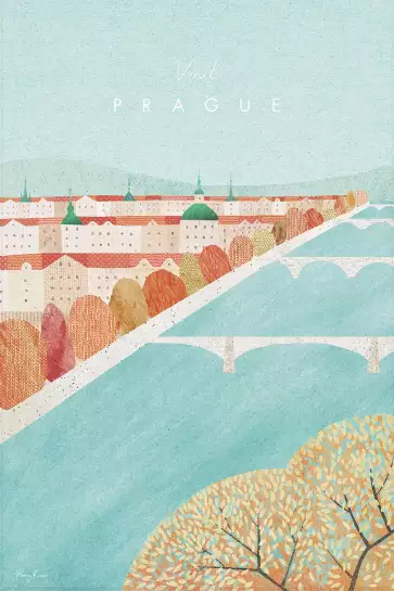 Prague vintage - affiche ville