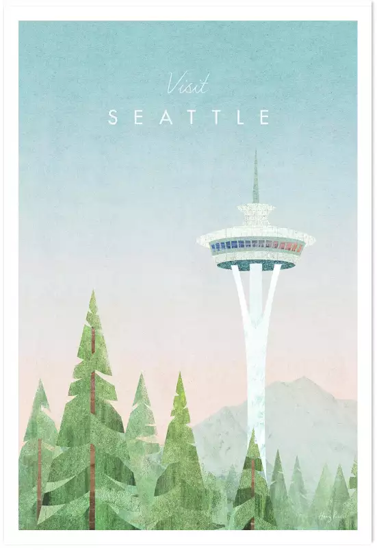 Seattle vintage - affiche ville