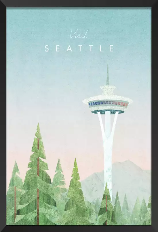 Seattle vintage - affiche ville