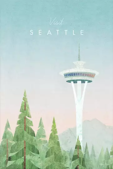 Seattle vintage - affiche ville