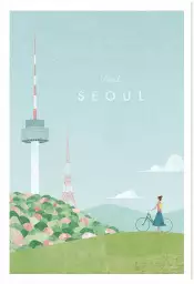 Séoul vintage - affiche ville