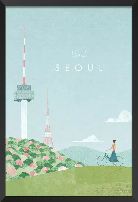 Séoul vintage - affiche ville