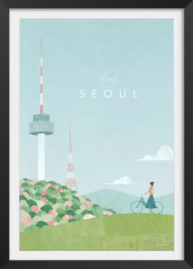 Séoul vintage - affiche ville