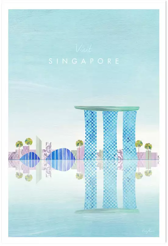 Singapour vintage - affiche ville