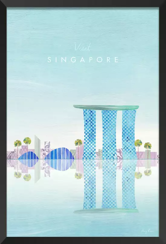 Singapour vintage - affiche ville