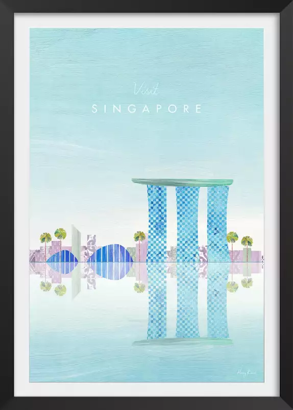 Singapour vintage - affiche ville