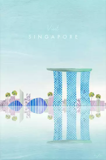 Singapour vintage - affiche ville