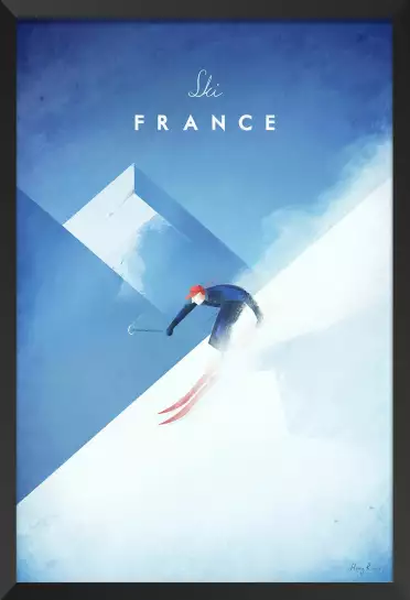 Ski France vintage - affiche les alpes