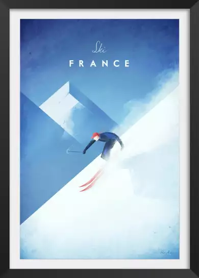 Ski France vintage - affiche les alpes