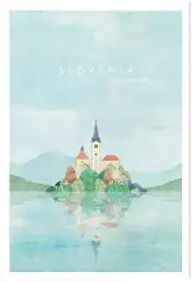 Slovenie vintage - affiche retro vintage