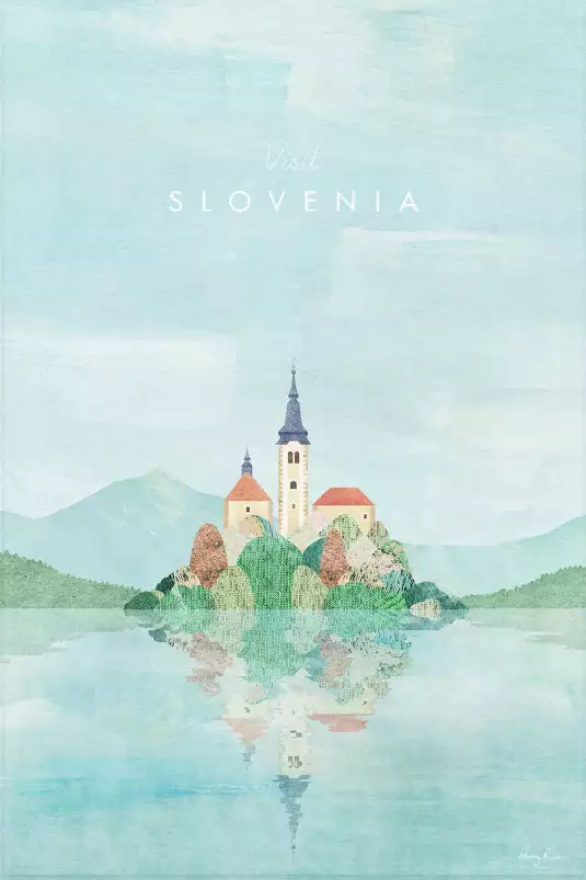 Slovenie vintage - affiche retro vintage