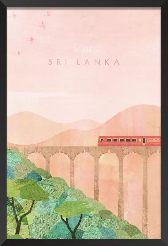 Sri Lanka vintage - affiche retro vintage