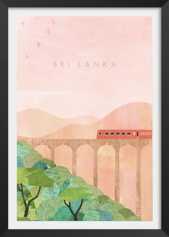 Sri Lanka vintage - affiche retro vintage