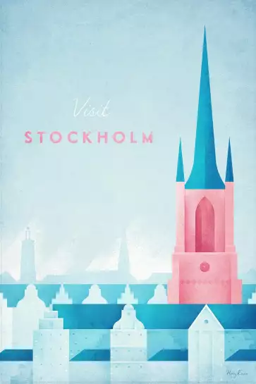 Stockholm vintage - affiche retro vintage
