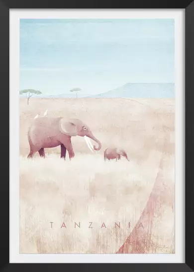 Tanzanie vintage - affiche retro vintage