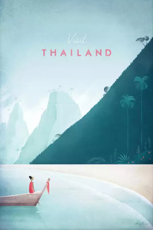 Thailande vintage - affiche retro vintage