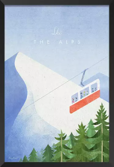 Les Alpes vintage - affiche les alpes