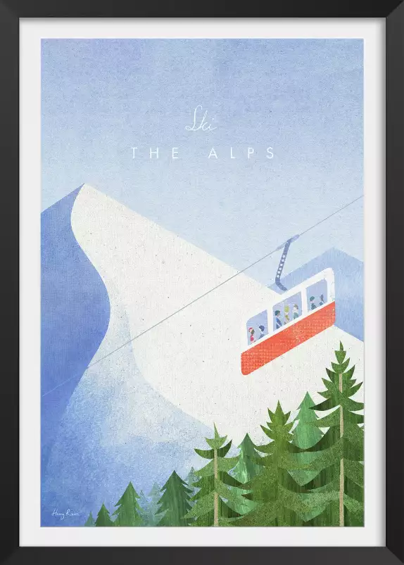 Les Alpes vintage - affiche les alpes