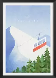 Les Alpes vintage - affiche les alpes