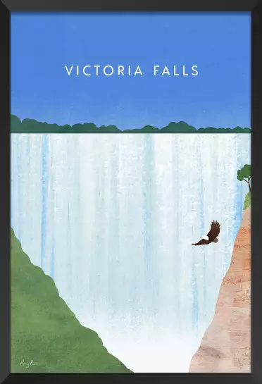 Chute Victoria - affiche retro vintage