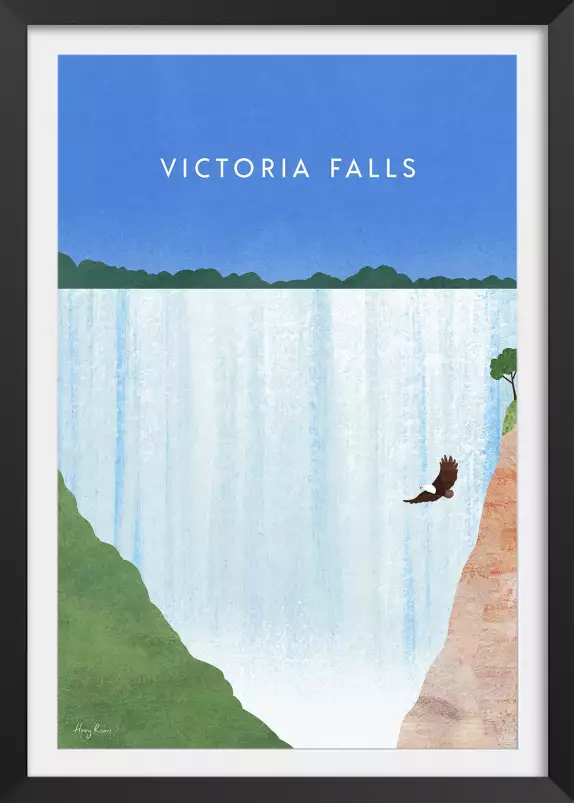 Chute Victoria - affiche retro vintage