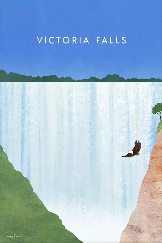 Chute Victoria - affiche retro vintage