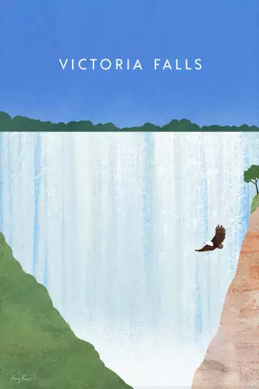 Chute Victoria - affiche retro vintage