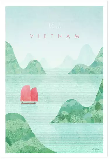 Vietnam vintage - affiche retro vintage