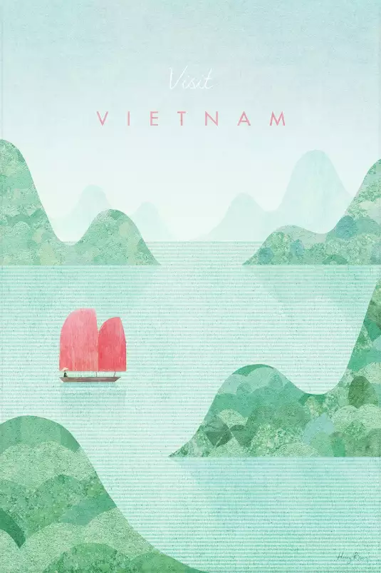 Vietnam vintage - affiche retro vintage