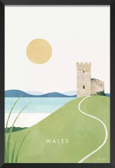 Pays de Galle vintage - affiche retro vintage