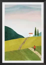 Walking Home - affiche retro vintage