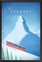 Zermatt vintage - affiche les alpes