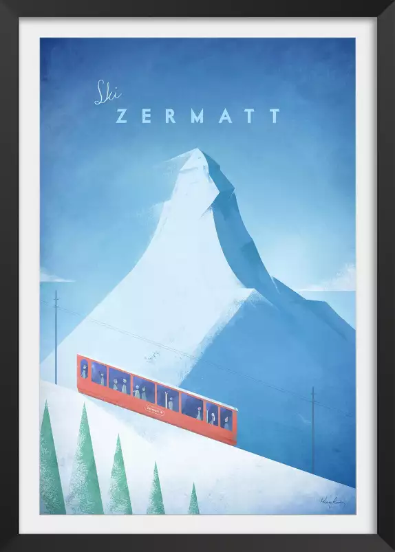 Zermatt vintage - affiche les alpes