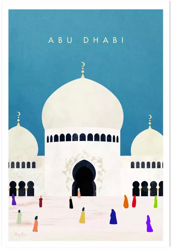 Abu Dhabi - affiche retro vintage