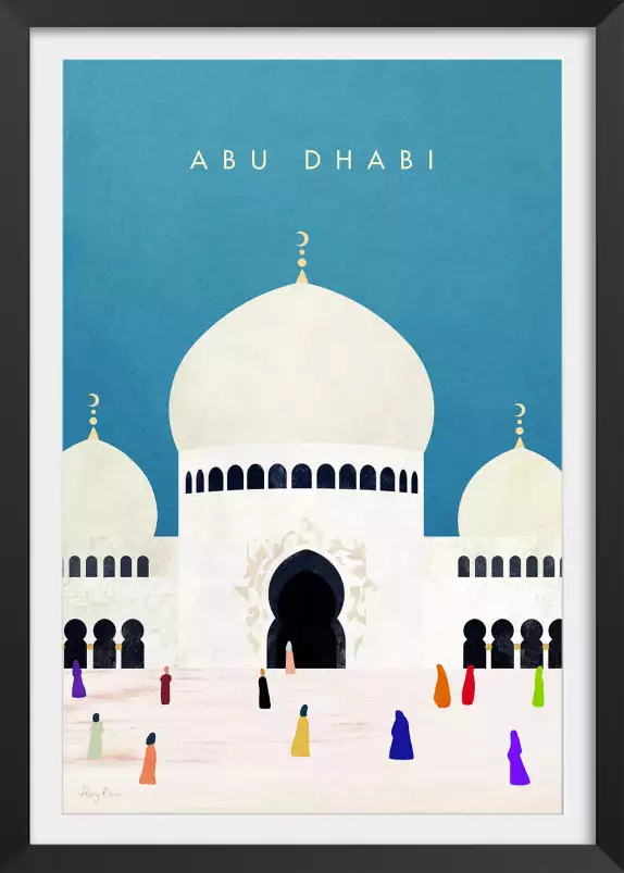 Abu Dhabi - affiche retro vintage