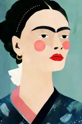 Frida vintage - affiche retro vintage