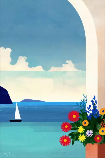 Bleu méditerranéen - paysage vacances