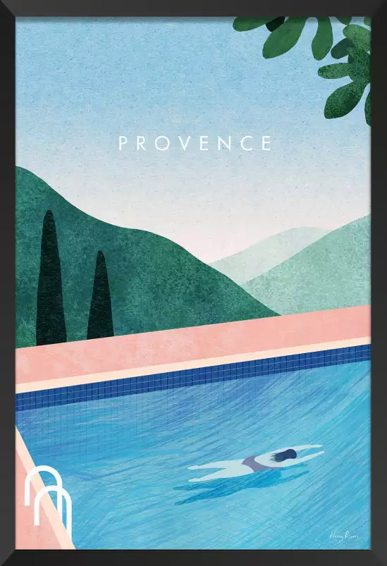 Piscine - affiche de provence