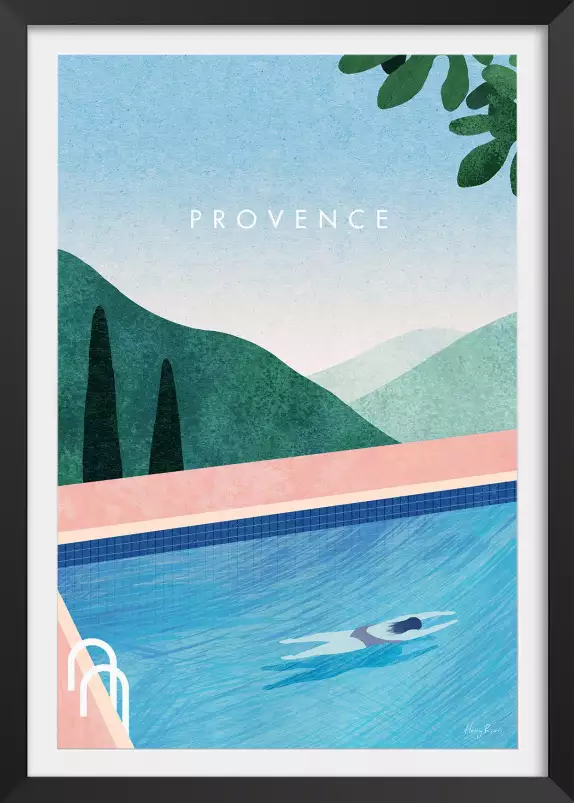 Piscine - affiche de provence