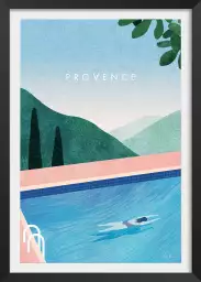 Piscine - affiche de provence