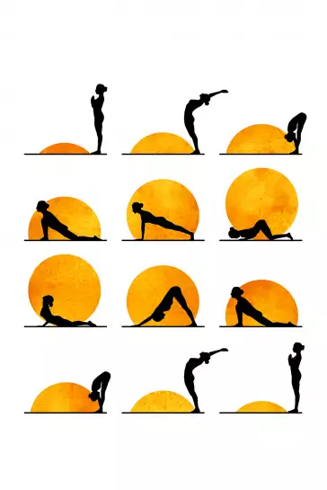 Yoga days - papier peint design