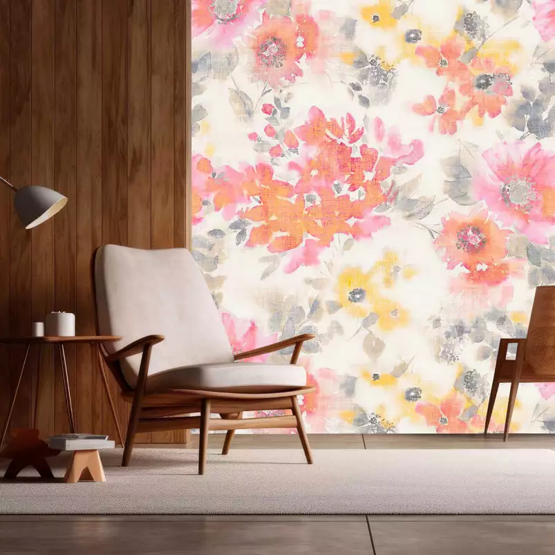 florale - papier peint panoramique fleuri