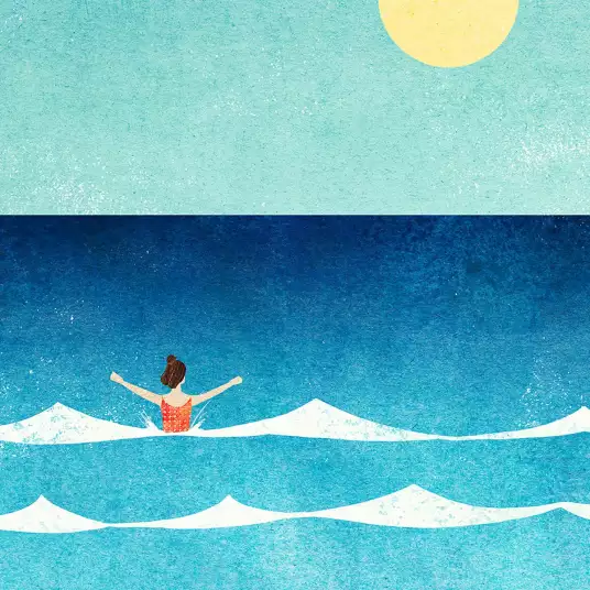 Sea Swim - papier peint bord de mer